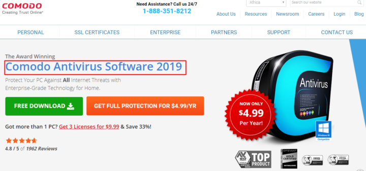 comodo antivirus review windows 10