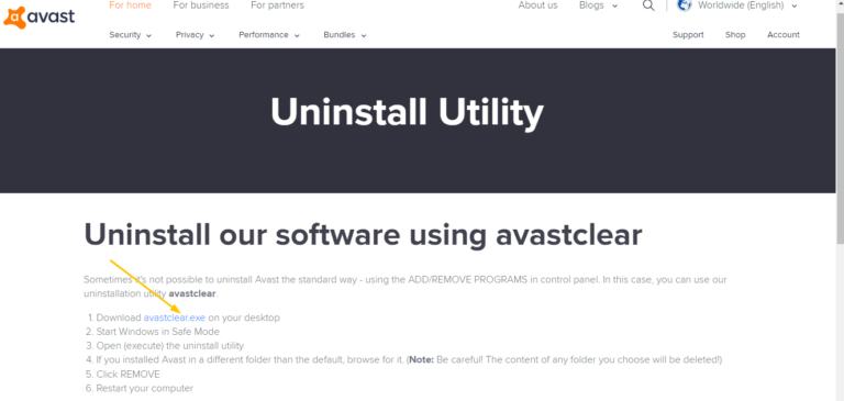 Avast Clear Uninstall Utility 23.10.8563 instal